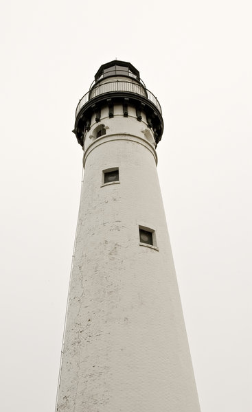 Wind Point Lighthouse close up