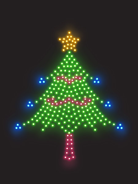Xmas Lights 3: Christmas decoration made with leds.