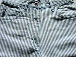 striped jeans