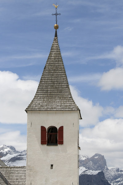 Alpine church steeple