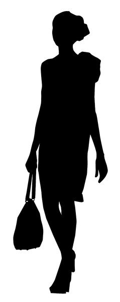 A girl with the bag: 