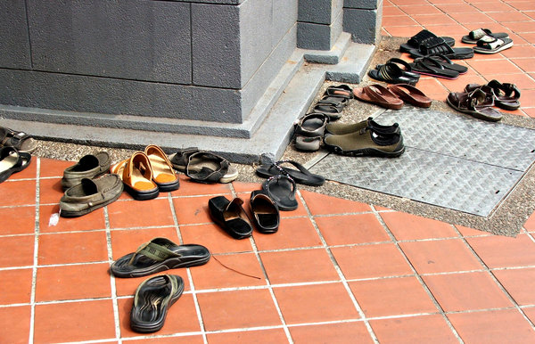 shoes at the entrance