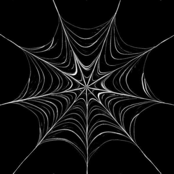 Spider's Web 1: Graphic spiderweb on black background. Useful background for halloween, etc.