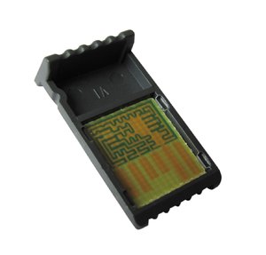 Coding chip macro: Chip originally used for coding a blood glucose meter. Isolated, clipping path included.