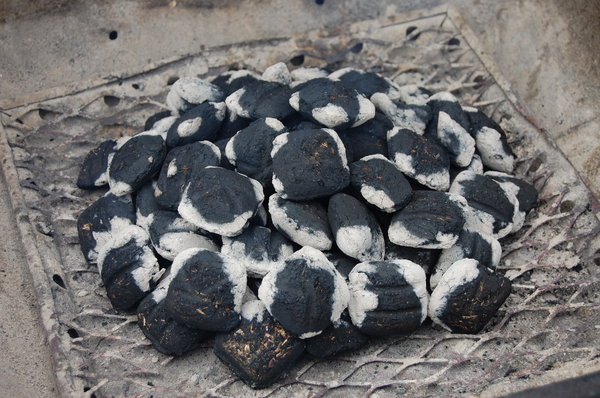 Burnt charcoal