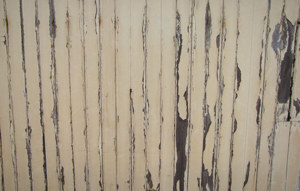 lines of peeling paint