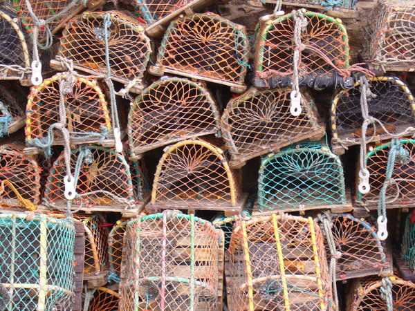 Stacked Lobster Pots: 