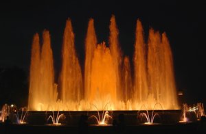 magic fountain 3: the magic fountain in barcelona by night