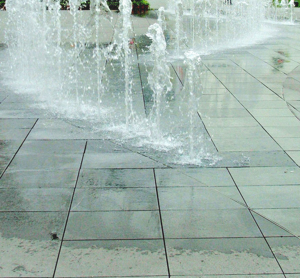 pavement fountain fun: pavement fountain water spouts