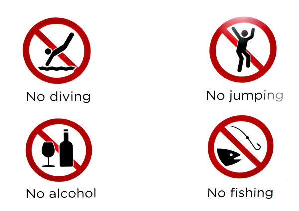 signs for swimmers
