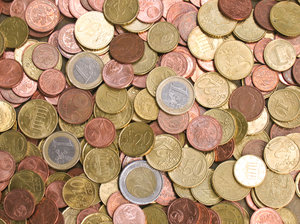 euro coins texture: euro coins texture