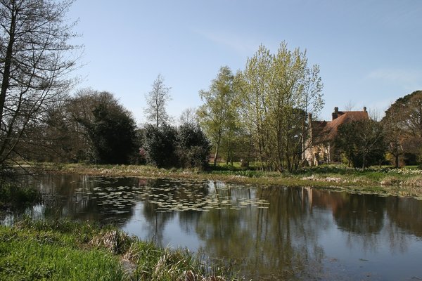 Moat and house
