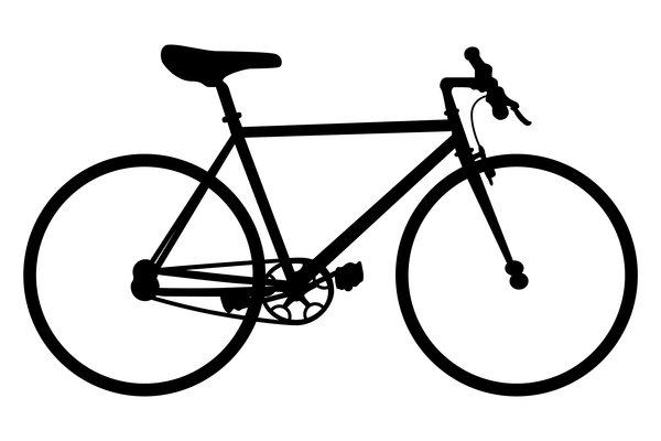 Silhouette mountainbike: a sharp silhouetted sporty bike