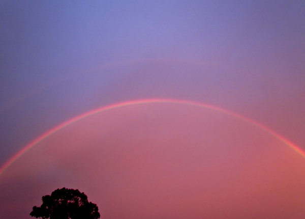 rainbow sky colours