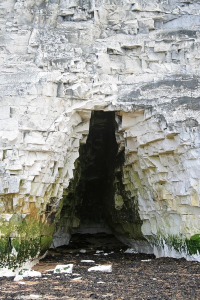 Cave in a chalk cliff