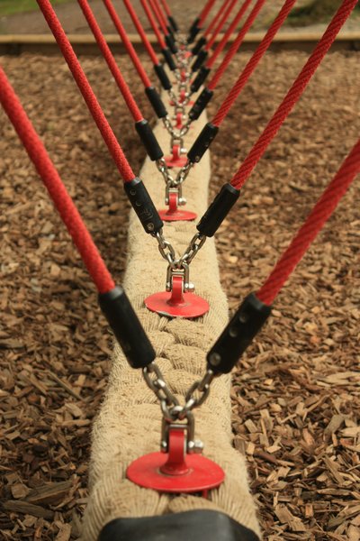 Rope swing in park