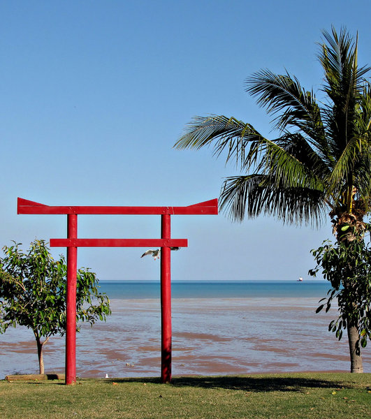 seaside torii gate