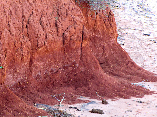 red pindan cliff side
