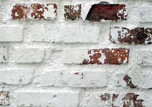 painted brick wall: none