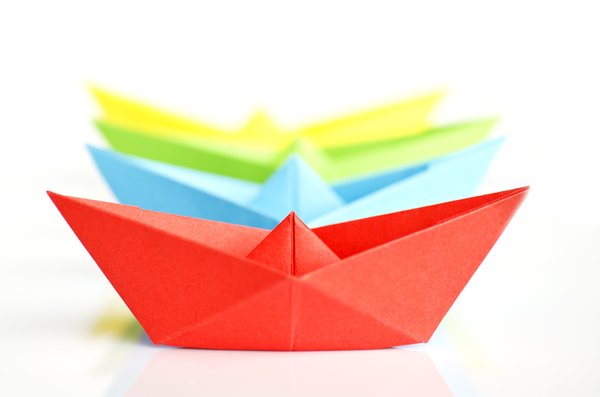 RGB paper boats