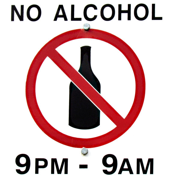 timed non-drinking sign