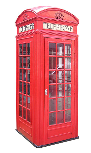 Phone Booth: A London phone booth.