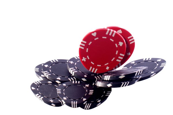 Poker chips falling
