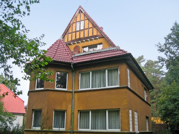partly half-timbered villa