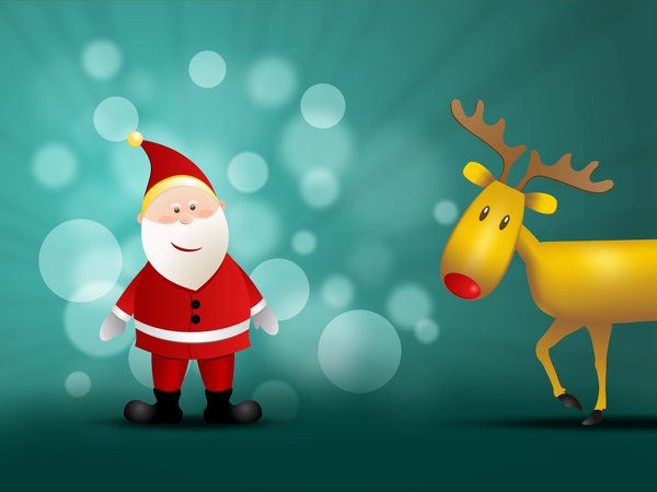 Santa Claus and Rudolf