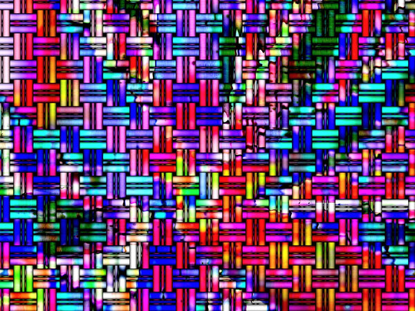 multicoloured tubular lattice 