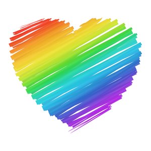 corazón del arco iris