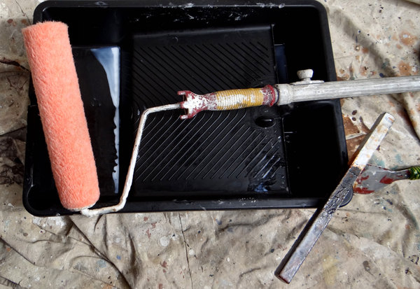 painter at work: painting tradesman tools