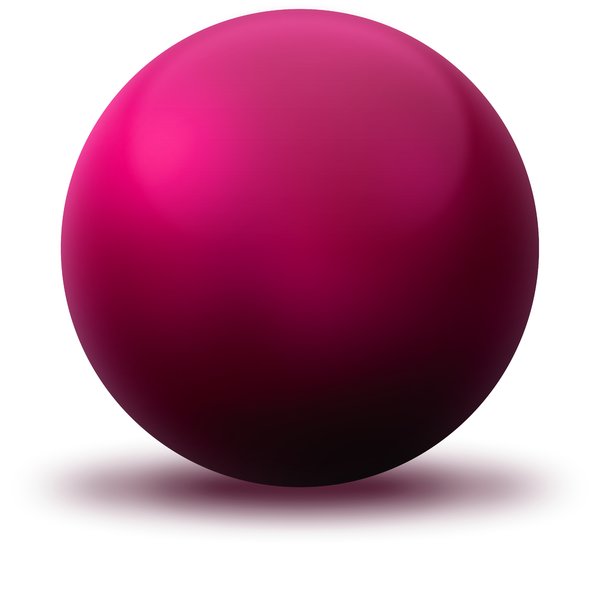 Pink Ball: Pink ball on the white background
