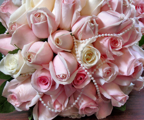 rose bouquet1: bride's rose-bud bouquet