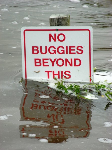 Sign under water
