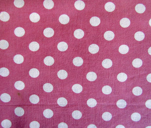 polka dots & pink: fabrics and textiles with variety of textures and designs