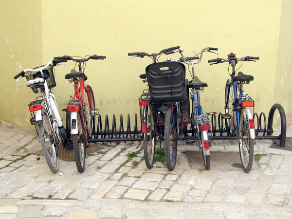 geparkeerde fietsen: 