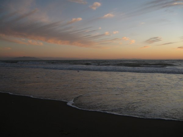 sunset on the sandy beach 3
