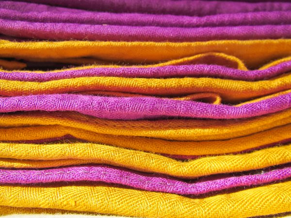 purple and yellow clothes