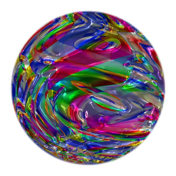Colourful Metallic Ball
