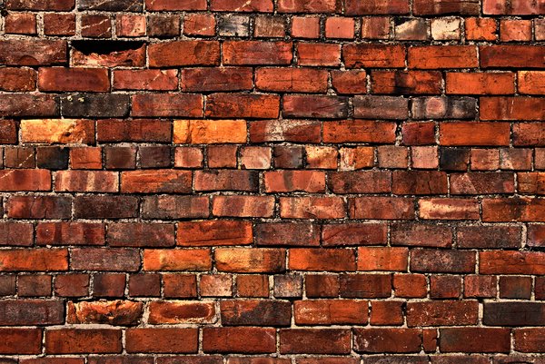 Brick Wall: An ancient brick wall shot using HDR.