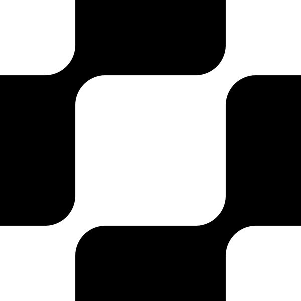 Retro Pattern 4: A tileable retro pattern of black and white rounded checks in a 1970's style.