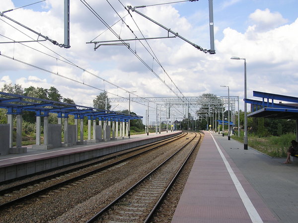 Train station: Just a  train station in Modlin.