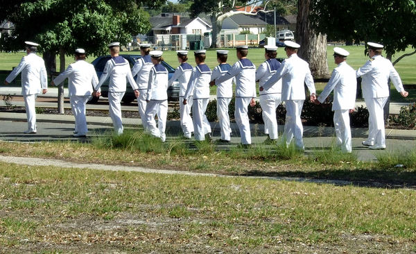 sailors on shore