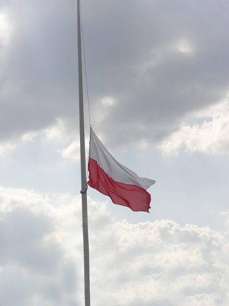Polish Flag at Half Staff