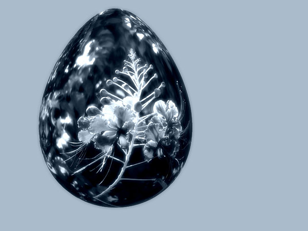 Glass Egg - Floral 1