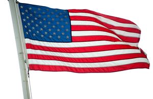 Amerikaanse vlag zwaaien: 