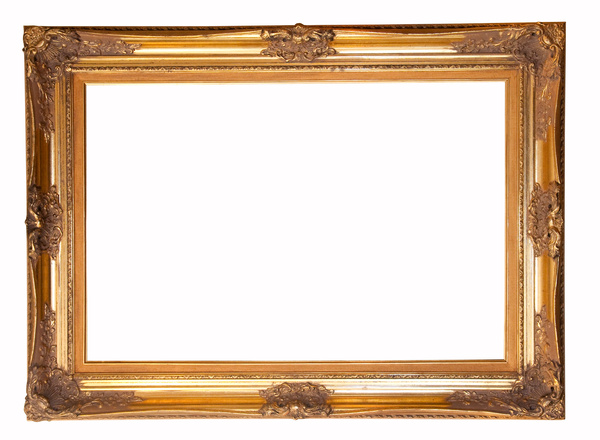 Gilt Frame: Ornate Gilt covered Frame in the Victorian Style