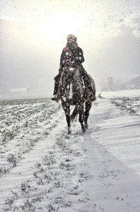 cavalgar na tempestade da neve