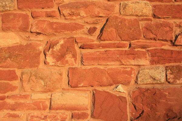 Red stone wall background